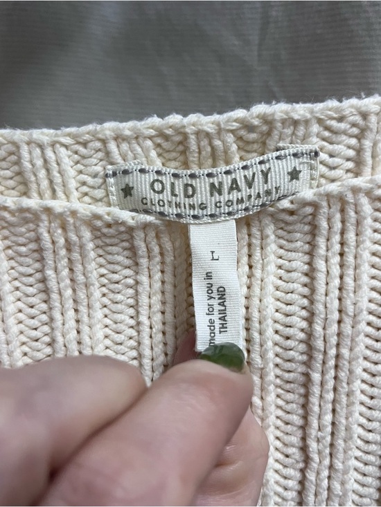 Old Navy Womens Y2K Chunky Preppy Striped Sweater Size Large Ribbed Boat Neck - Picture 4 of 8